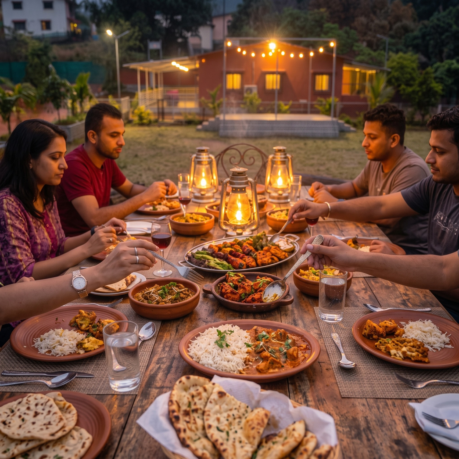 Outdoor Dining at Nirvi Farms